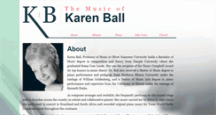 Desktop Screenshot of karenballmusic.com