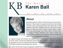 Tablet Screenshot of karenballmusic.com